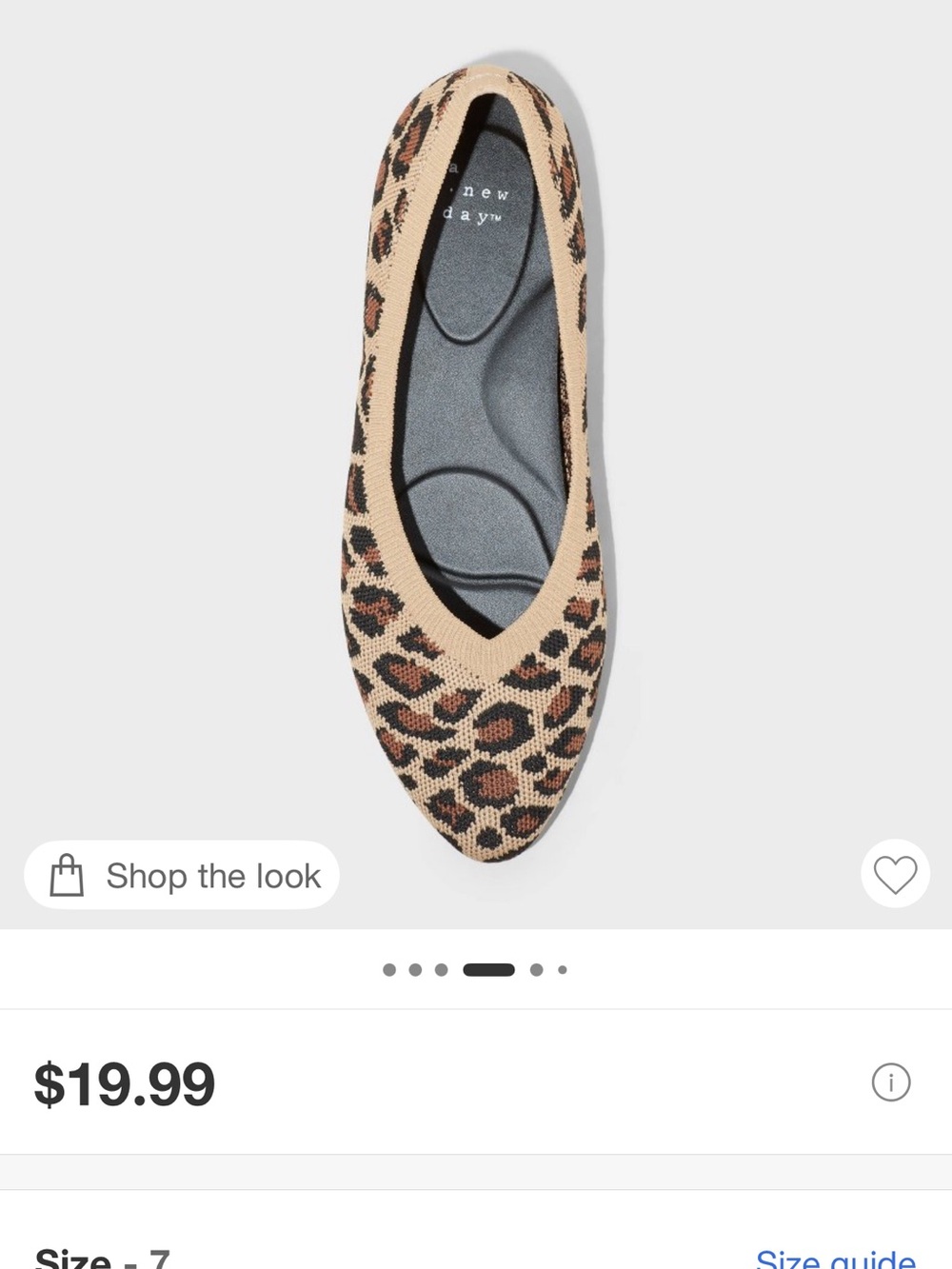 A New Day Leopard Print Washable Ballet Flat - 7